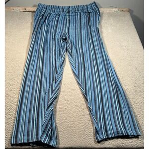 Harbor Bay Pajama Pants Mens‎ 3XLT Blue Striped Sleepwear High Rise Drawstring